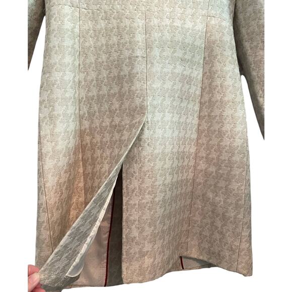 Banana Republic Vintage Cream Houndstooth Coat Size XS - Picture 6 of 9